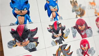 Drawing SONIC The Hedgehog 3 in Different Styles [upl. by Netnilc713]