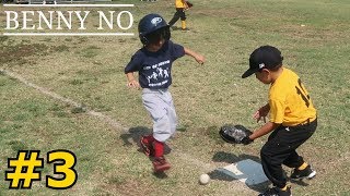 4 YEAR OLD PLAYS 1st BASE  BENNY NO  COACH PITCHTEE BALL SERIES 3 [upl. by Ennire]