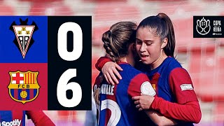 HIGHLIGHTS I ALBACETE 0 vs 6 FC BARCELONA  COPA DE LA REINA 🔵🔴 [upl. by Enom111]