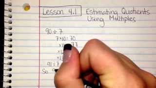 GoMath Lesson 41 Estimating Quotients Using Multiples [upl. by Eohce656]