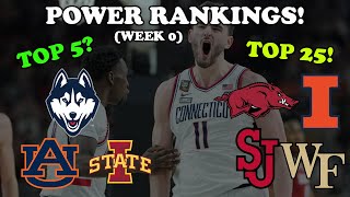 College Basketball “Week 0” Power 30 Rankings [upl. by Ahsirahc]