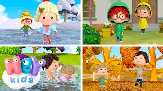 Jahreszeiten 🍂❄️  Jahreszeitenlied für Kinder  HeyKids Kinderlieder TV [upl. by Atimed]