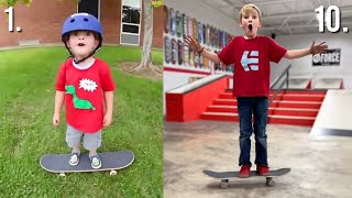 0 TO 10 YEARS OLD SKATEBOARDING JOURNEY  Ryden Schrock [upl. by Nemad]