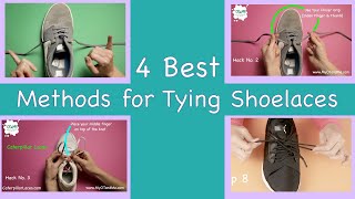 4 Best Methods for Tying Shoe Laces 👟  Teaching  How To  Compilation [upl. by Eiznekcm]