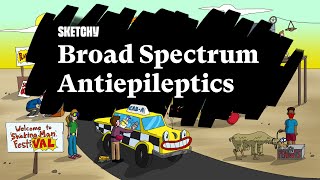 BroadSpectrum Antiepileptics Uses amp Side Effects Part 1  Sketchy Medical  USMLE Step 1 [upl. by Etti]