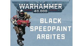 Adeptus Arbites Black Speedpaint Arbitrator minus Nuln oil [upl. by England]