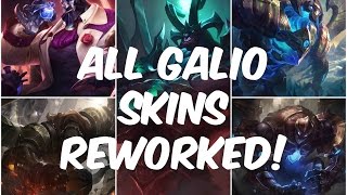 ALL GALIO SKINS REWORKED  SKINS SPOTLIGHT  ABILITIES [upl. by Horace]