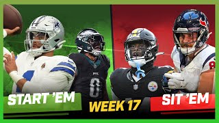 Week 17 Start Em Sit Em Fantasy Championship Week [upl. by Layla]