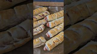 Sausage Puff Pastry Rolls Recipe youtubeshorts vienna shorts breakfast yummy [upl. by Nigem]