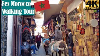 Walking Tour of Fes Old Medina Morocco Fez el Bali 4K60fps maroc Morocco walkingtour [upl. by Jules]