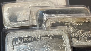 Vintage Mother Lode Mint 1 oz Silver Bars  5 oz for the Guardhouse Box silverbar vintagesilverbar [upl. by Timoteo]