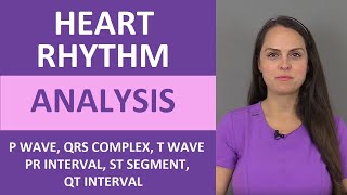 How to Analyze a Heart Rhythm P Wave QRS Complex T Wave PR Interval ST Segment [upl. by Ayomat]