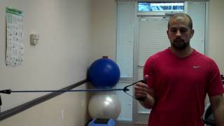 Chapel Hill Chiropractors  Shoulder ExerciseInternalExternal Rotation with Band [upl. by Frissell602]