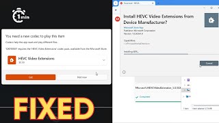 Free HEVC Video Extension Installation on Windows 11 Tutorial [upl. by Aleka]