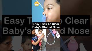 👶👃Easy Baby Nose Cleaning Hack Say Goodbye to Babys Blocked Nose NasalAspiratorshorts trending [upl. by Punke493]