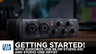 Getting Started with the AudioBox USB96 or Studio 24c and Studio One Artist [upl. by Learsiy]