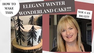 How to make a Elegant Winter Cake l Tutorial [upl. by Trab]