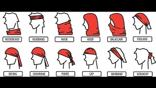 10 WAYS TO WEAR MULTIFUNCTIONAL HEADWEAR  Bandana  Mask  Headband [upl. by Wootan268]