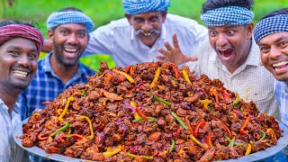 CHILLI GARLIC FRIED CHICKEN  Cooking and Eating in Village  Spicy Chicken Recipe  Chicken Starter [upl. by Son]