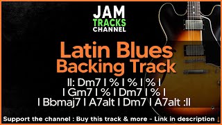 Latin Blues  Smooth Jazz Groove Jam Track in Dm [upl. by Hobart]