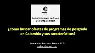 Cómo buscar ofertas de programas de posgrado en Colombia y sus características [upl. by Avram304]