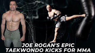 Joe Rogans Taekwondo Kicks in MMA Fights [upl. by Slohcin]