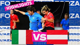 Highlights ItaliaAustria 01  Femminile 11 novembre 2022 [upl. by Lenaj]