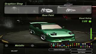 Custom Kawaii Kim Nissan 240SX Customization and Gameplay Need For Speed Underground 2 [upl. by Meehyrb]