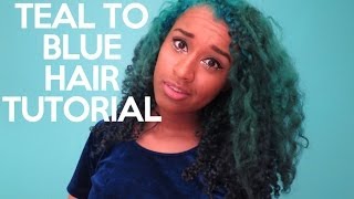 Teal to Blue Ombre Hair Tutorial  OffbeatLook [upl. by Dolli]