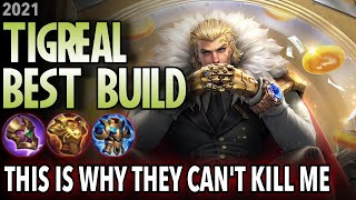 KILLER TANK  New Tigreal Best Build in 2021  Tigreal Gameplay amp Build  Mobile Legends [upl. by Shanie]