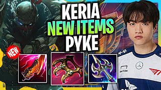 KERIA IS A GOD WITH PYKE WITH NEW ITEMS 🔥NEW SEASON 2024🔥  T1 Keria Plays Pyke Support vs Milio [upl. by Annis869]