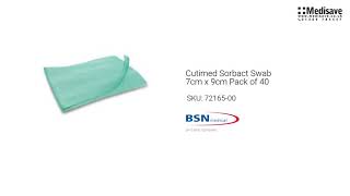 Cutimed Sorbact Swab 7cm x 9cm Pack of 40 72165 00 1920x1080 [upl. by Nannoc]