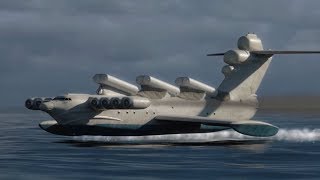 Lunclass Ekranoplan Launching a P270 Moskit [upl. by Erbas]