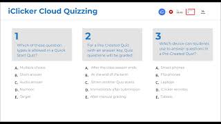 iClicker Cloud Quizzing [upl. by Llerrahs]