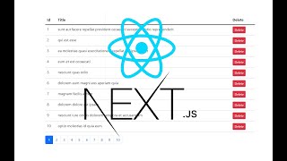 React Next js Pagination using Lodash [upl. by Nonarb]