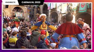 Arribada de la Missatgera a deshora Sermó i Ballets  Carnaval Solsona 2023 [upl. by Hildegaard140]