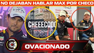 ¡SERGIO OVACIONADO EN JAPÓN LA FANATICADA NO DEJA HABLAR A VERSTAPPEN GRITAN CHECO PÉREZ [upl. by Adnicaj]