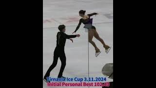 Johanka Zilkova amp Matyas Becerra 16th Tirnavia Ice Cup 2024 initial personal best 10243 [upl. by Brass41]