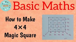 4×4 Magic Square  How to make 4×4 Magic Square [upl. by Einram630]