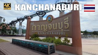 Kanchanaburi Thailand walking tour and street life in this charming town [upl. by Inanuah]