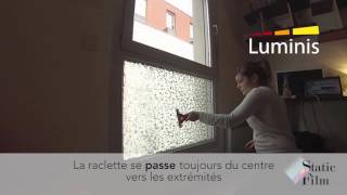 Comment poser un film électrostatique pour fenêtre Luminis Films [upl. by Anerual186]