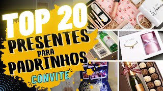 20 IDEIAS DE PRESENTES PARA OS PADRINHOS  CAIXA DE PADRINHOS DE CASAMENTO Como convidar padrinhos [upl. by Arocal]