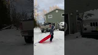 Ryan sledding in Alburgh VT [upl. by Fedak]