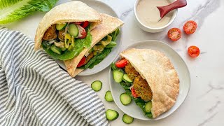 Red Lentil Falafel Pita Sandwich Recipe [upl. by Ot]