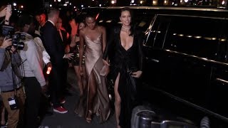 Irina Shayk Adriana Lima and Maria Borges arriving at the Harper s Bazaar party [upl. by Mehitable]