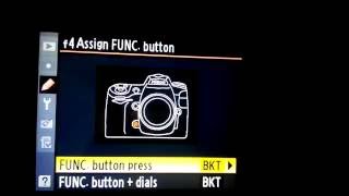 Nikon D300  How to set up Auto Bracketing [upl. by Brok]