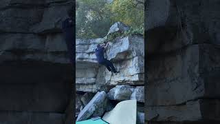 V1 at the gunks bouldering climbing rockclimbinggym [upl. by Telocin]