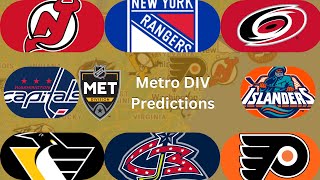 Final 2025 NHL Standings Predictions for the Metro Devils to be top Caps to make it  more [upl. by Crowns]