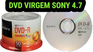 DVD  R Sony 47 GB  DVD VIRGEM Sony [upl. by Shanda]