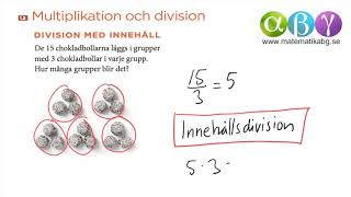 A 15 Multiplikation och division [upl. by Neelear]